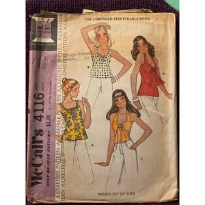 McCalls Sewing pattern4116 top sewing pattern sz S bust 32-34